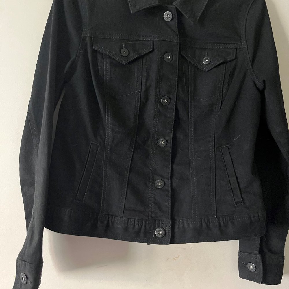 Style & Co Women's black stretch denim jacket Size S - Worn once
